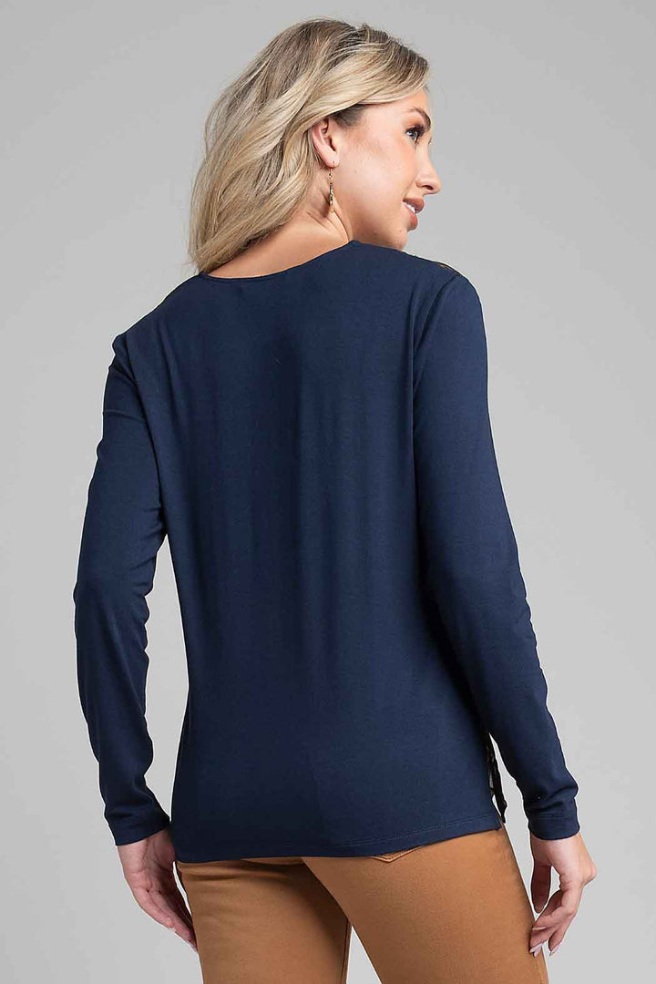Blusa Estampada Escote V