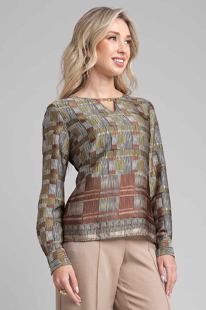 Blusa Estampada De Satin