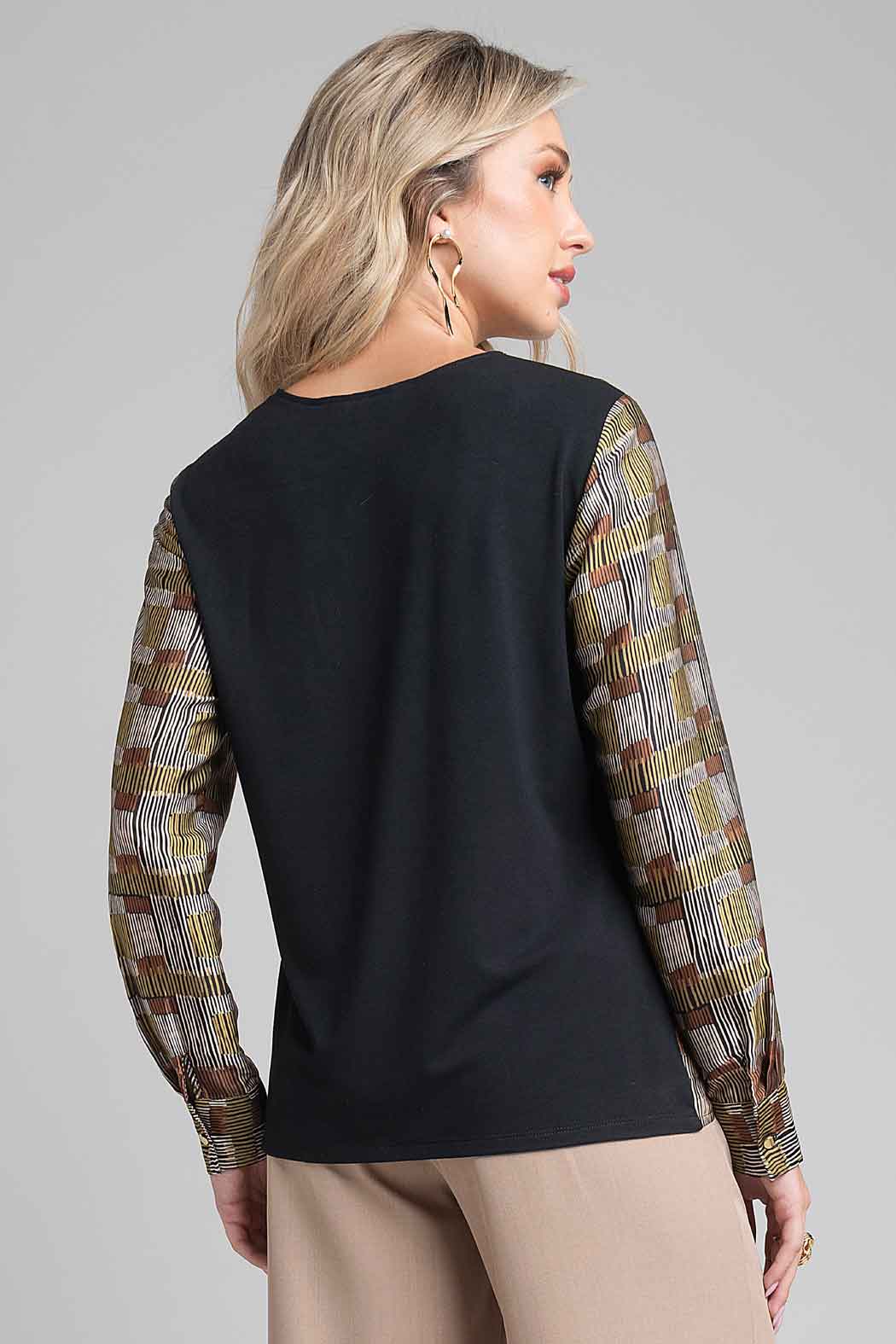 Blusa Estampada De Satin