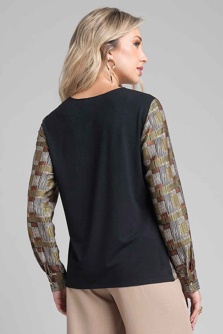Blusa Estampada De Satin