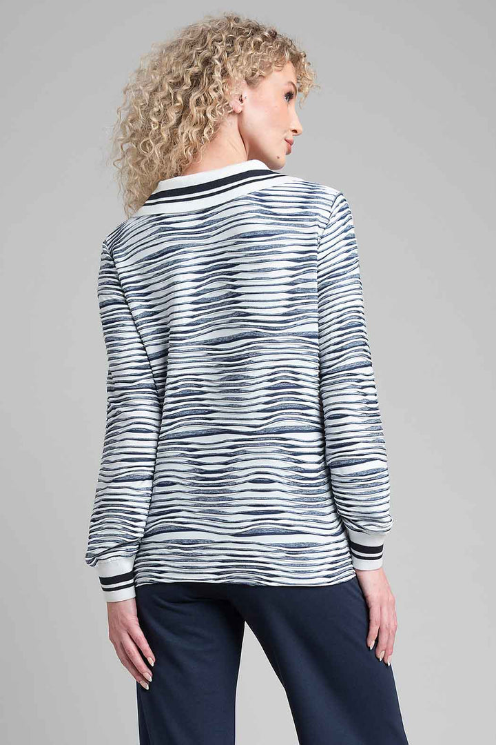 Sudadera De Franjas Con Escote V