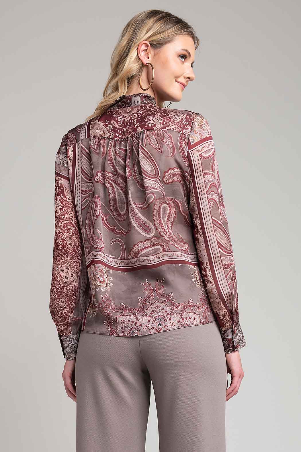 Blusa Estampada Con Manga Larga