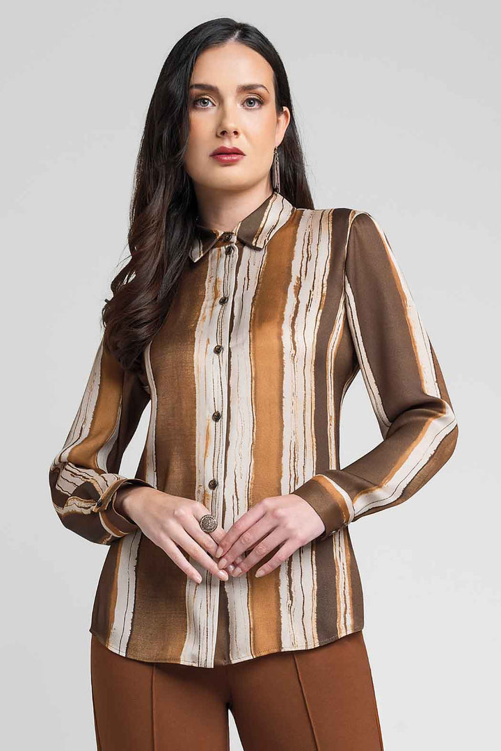 Blusa Camisera Con Estampada