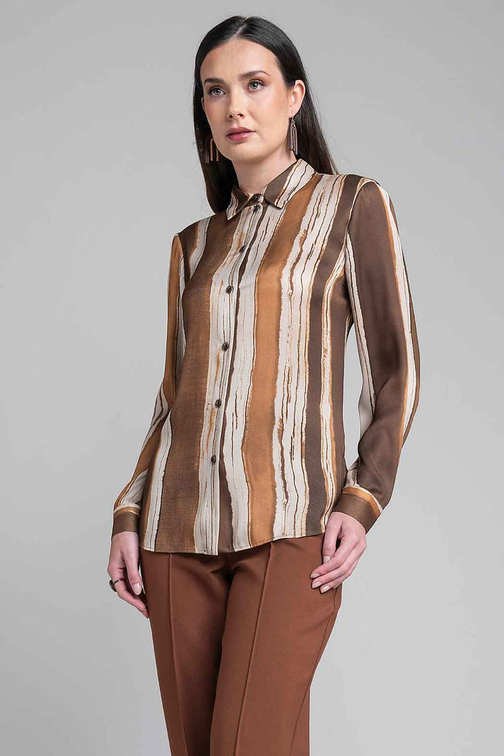 Blusa Camisera Con Estampada
