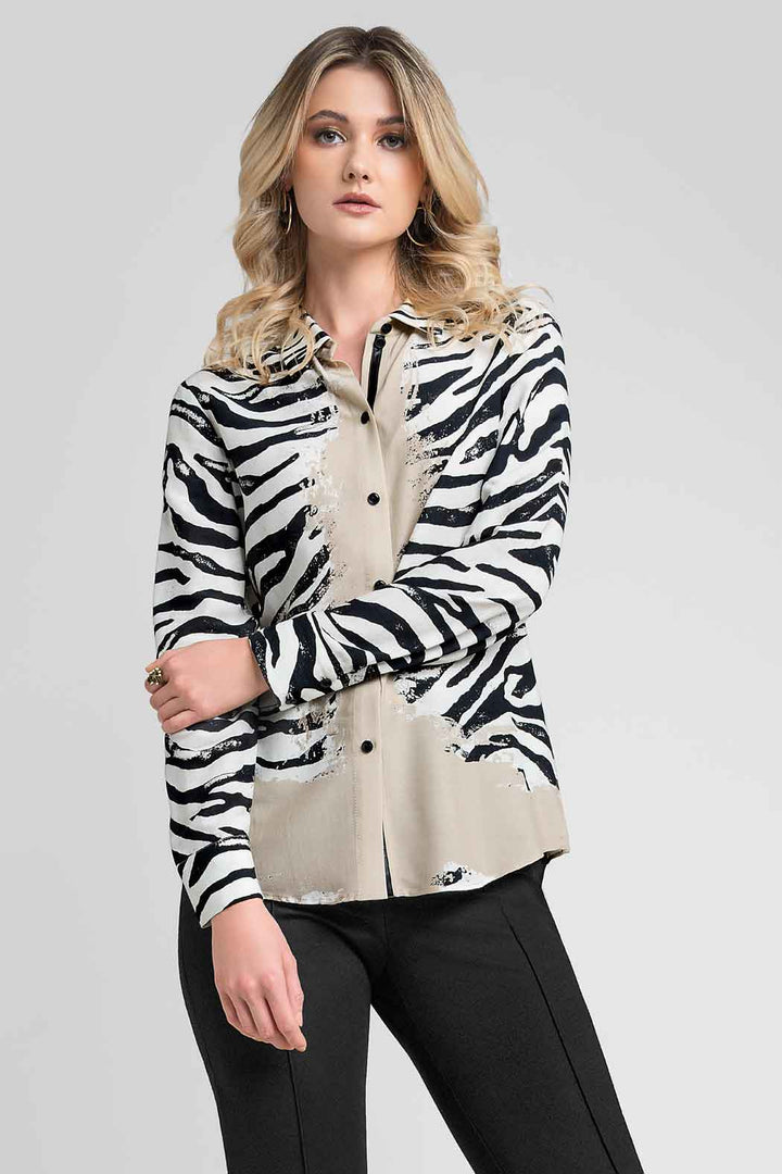 Blusa Con Estampado De Cebra