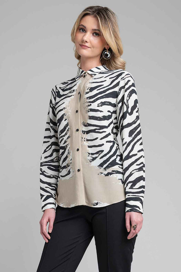 Blusa Con Estampado De Cebra