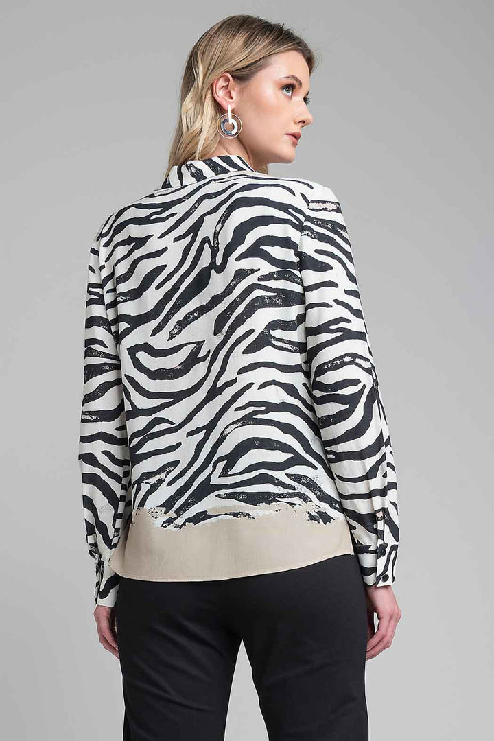 Blusa Con Estampado De Cebra