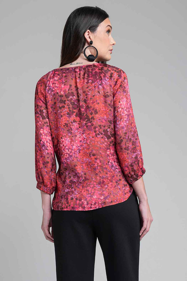 Blusa Estampada Con Manga 3/4