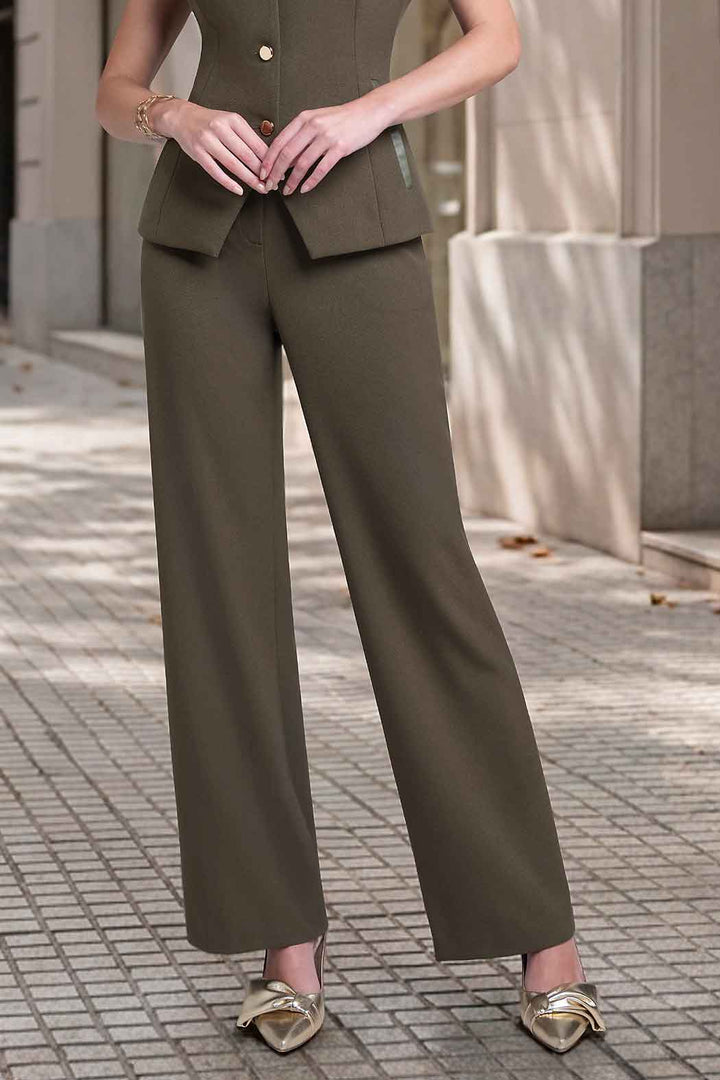 Pantalon De Vestir Corte Recto