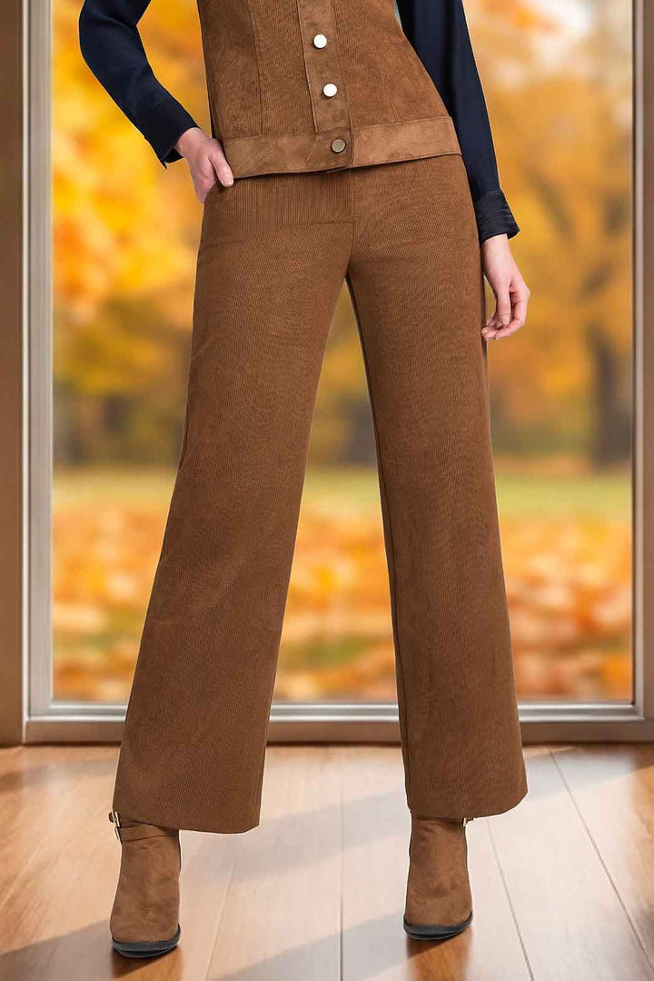 Pantalon De Gamusa Corte Recto