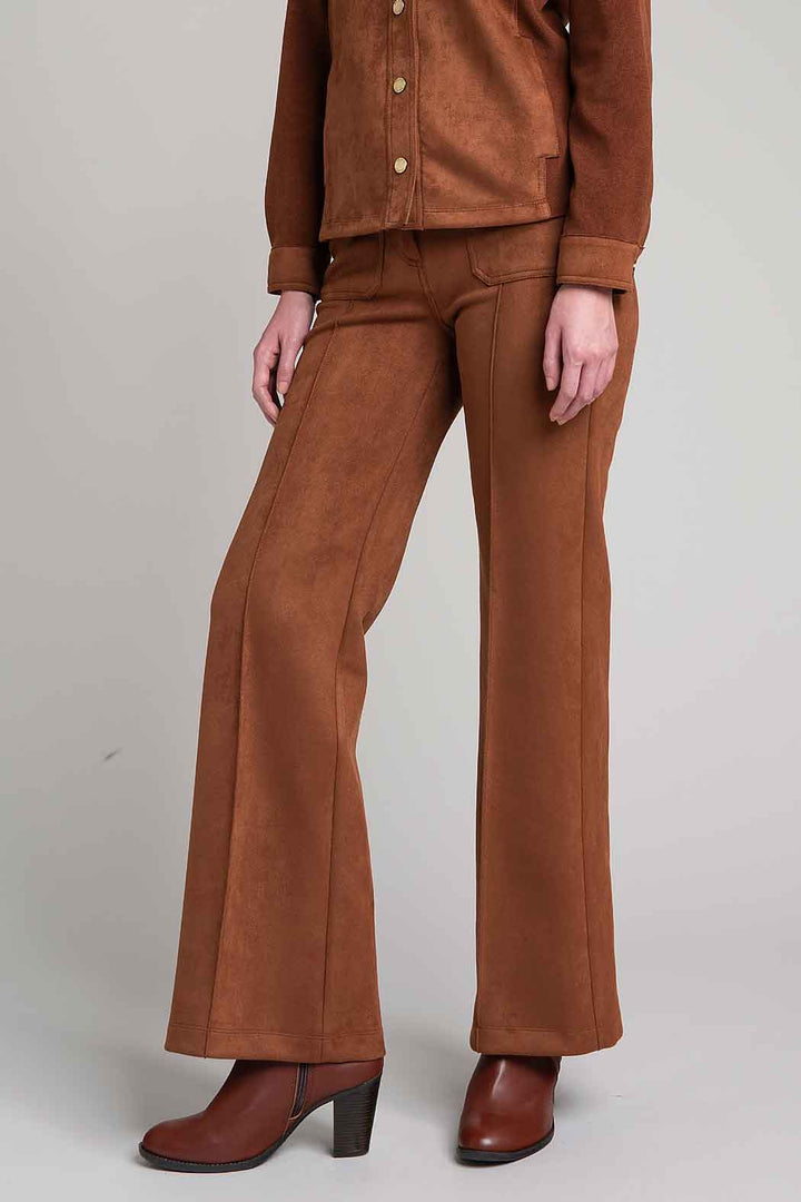 Pantalon De Gamusa Con Bolsas