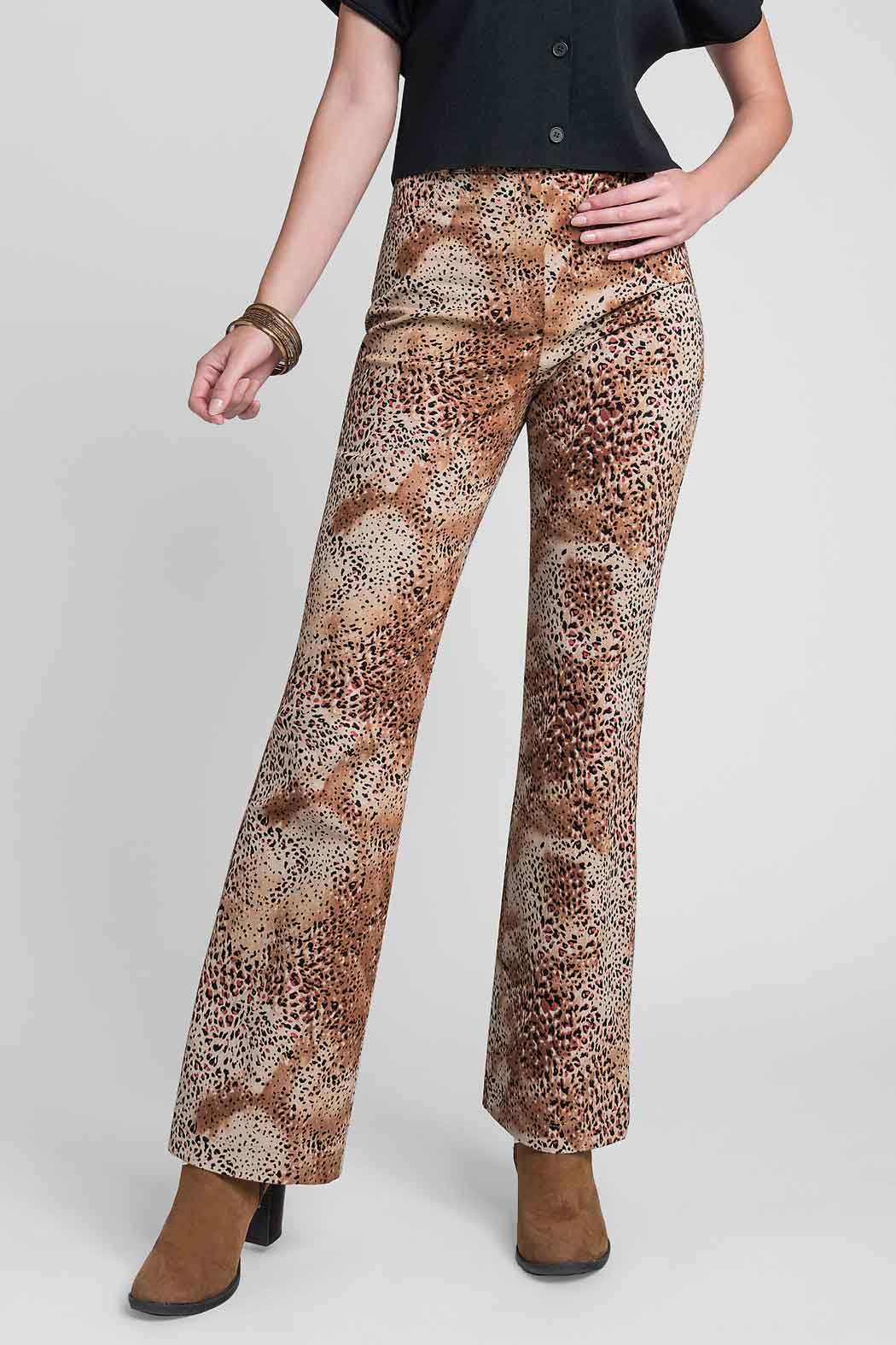 Pantalon Con Estampado Animal Print