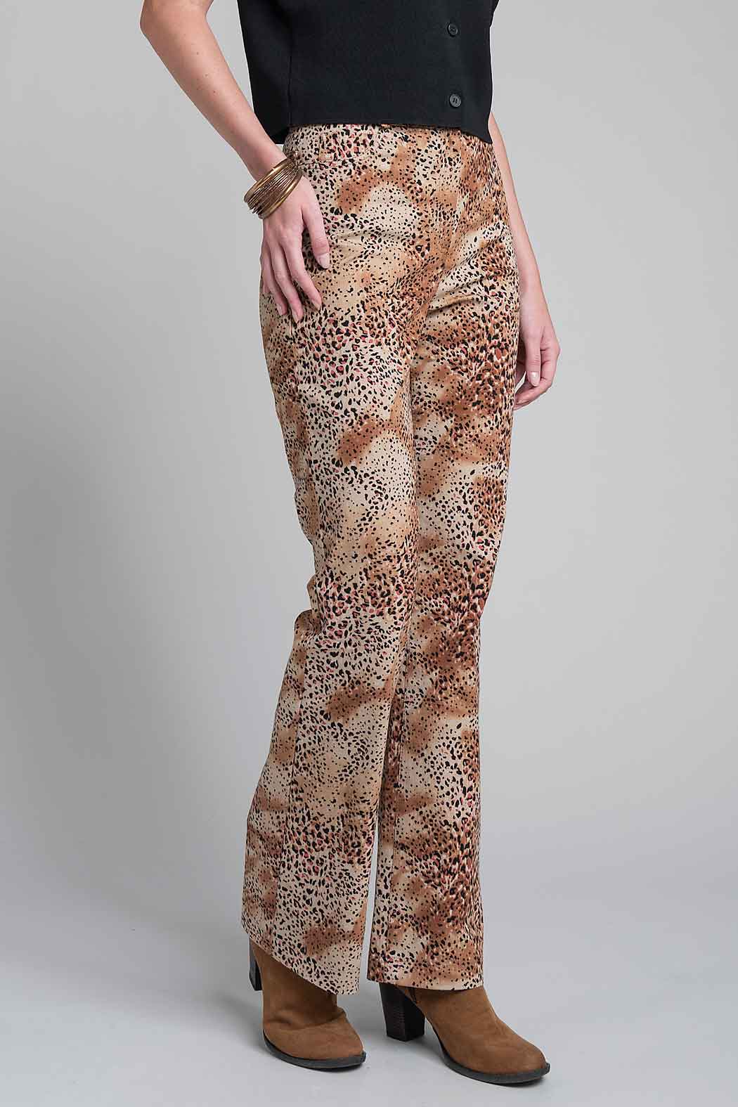 Pantalon Con Estampado Animal Print
