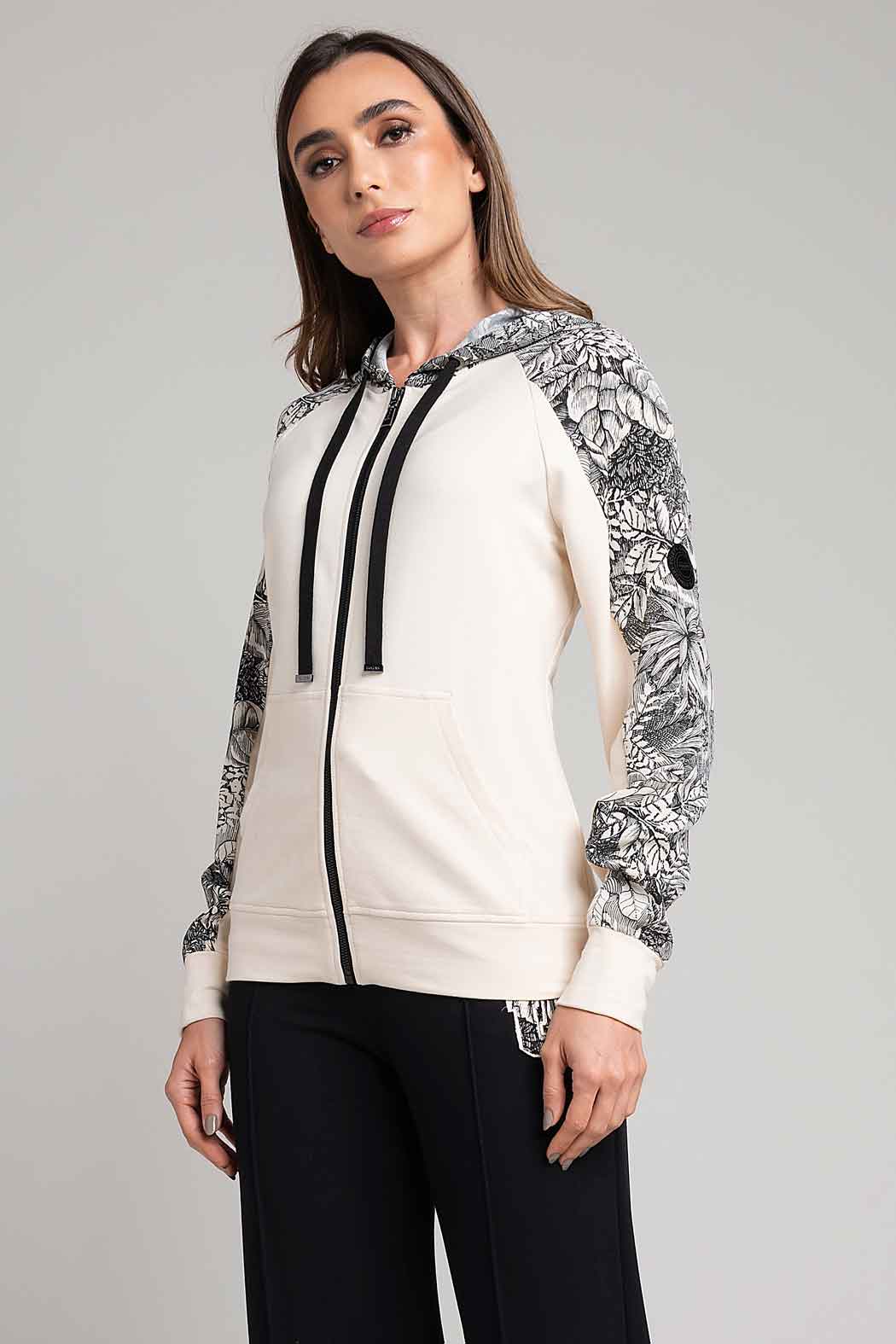 Sudadera Con Estampado En Mangas