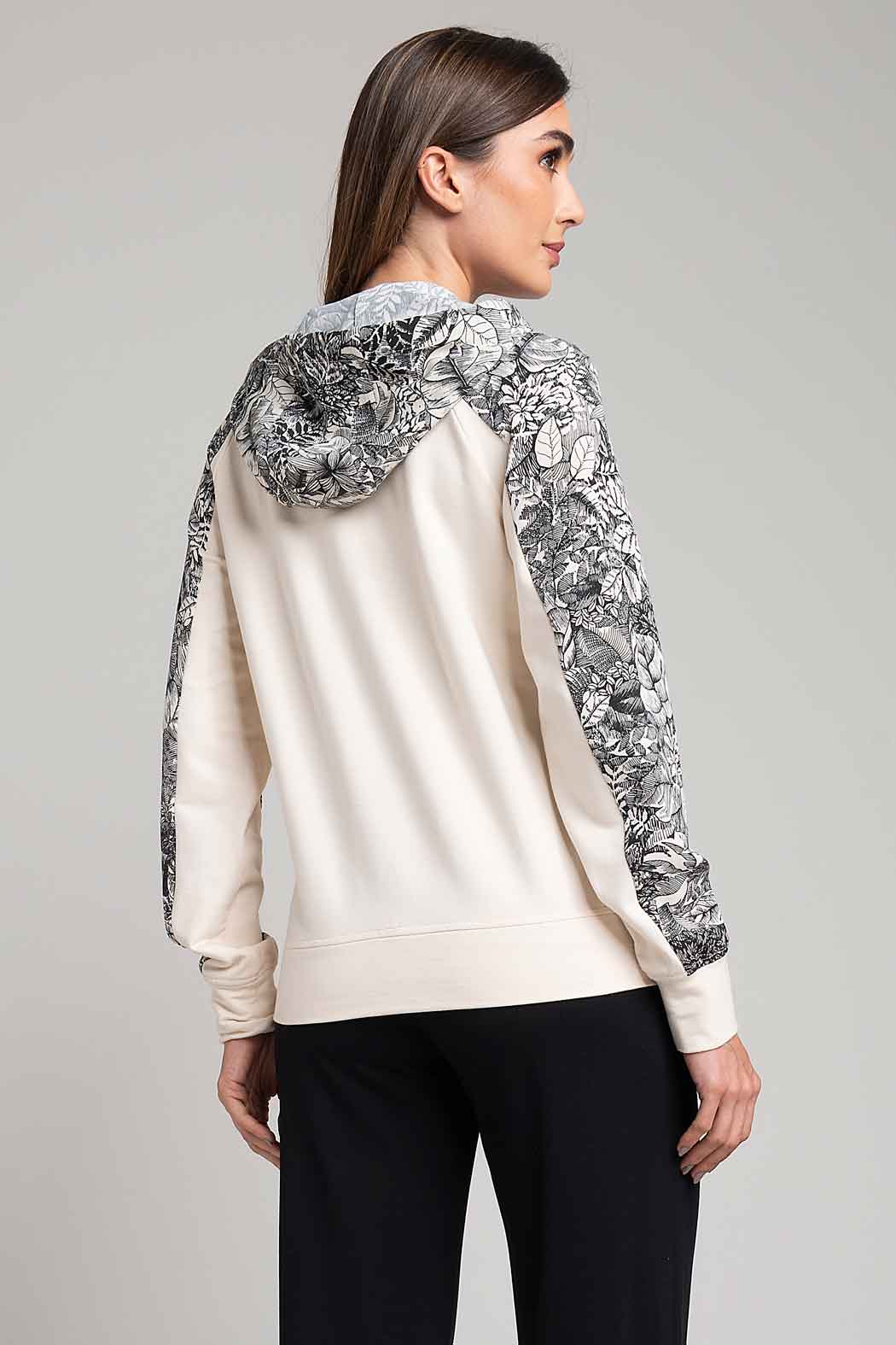 Sudadera Con Estampado En Mangas