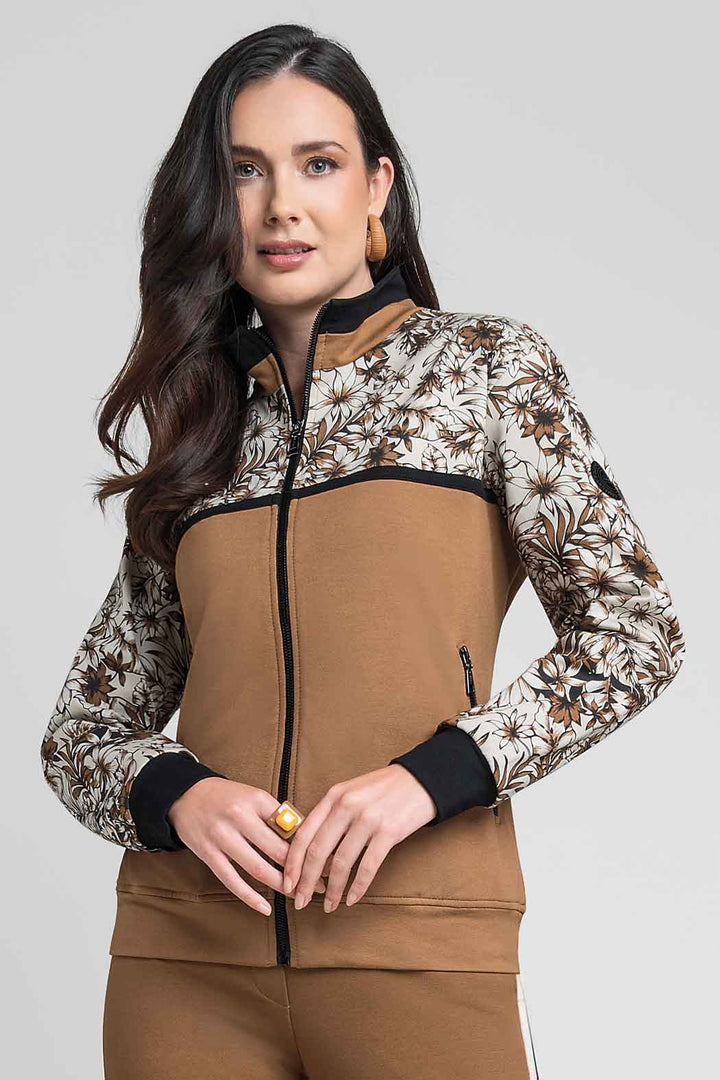Chamarra Con Estampado Floral