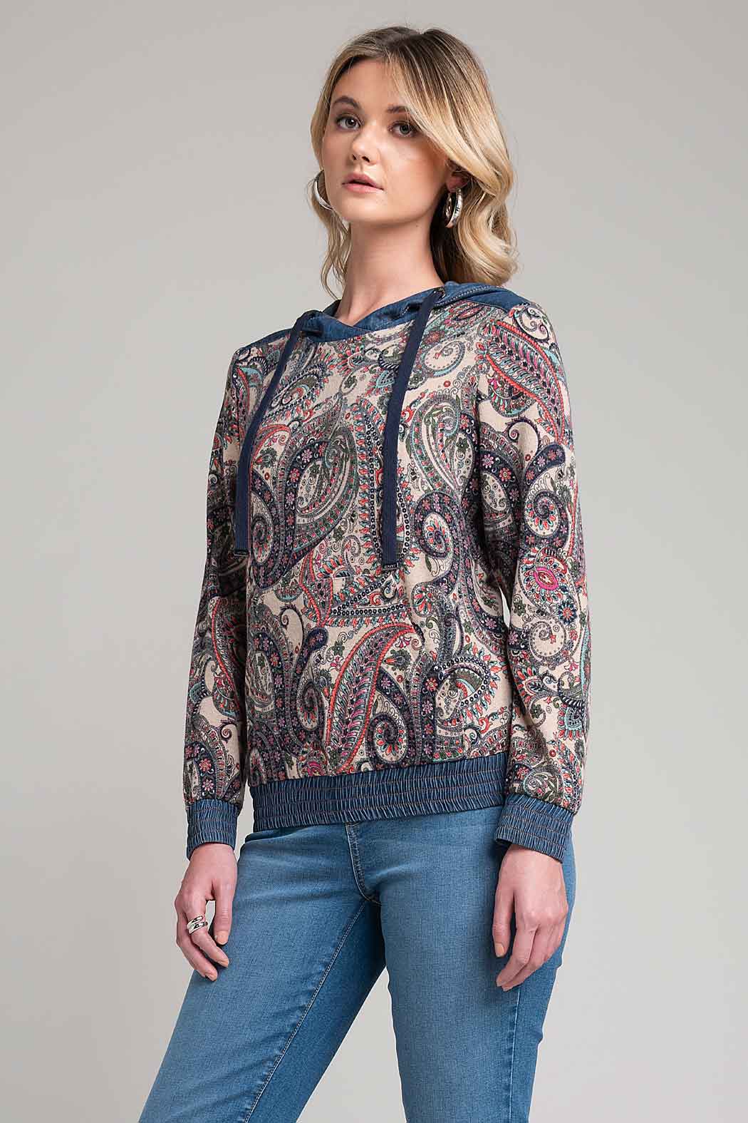 Sudadera Con Estampado Bohemio