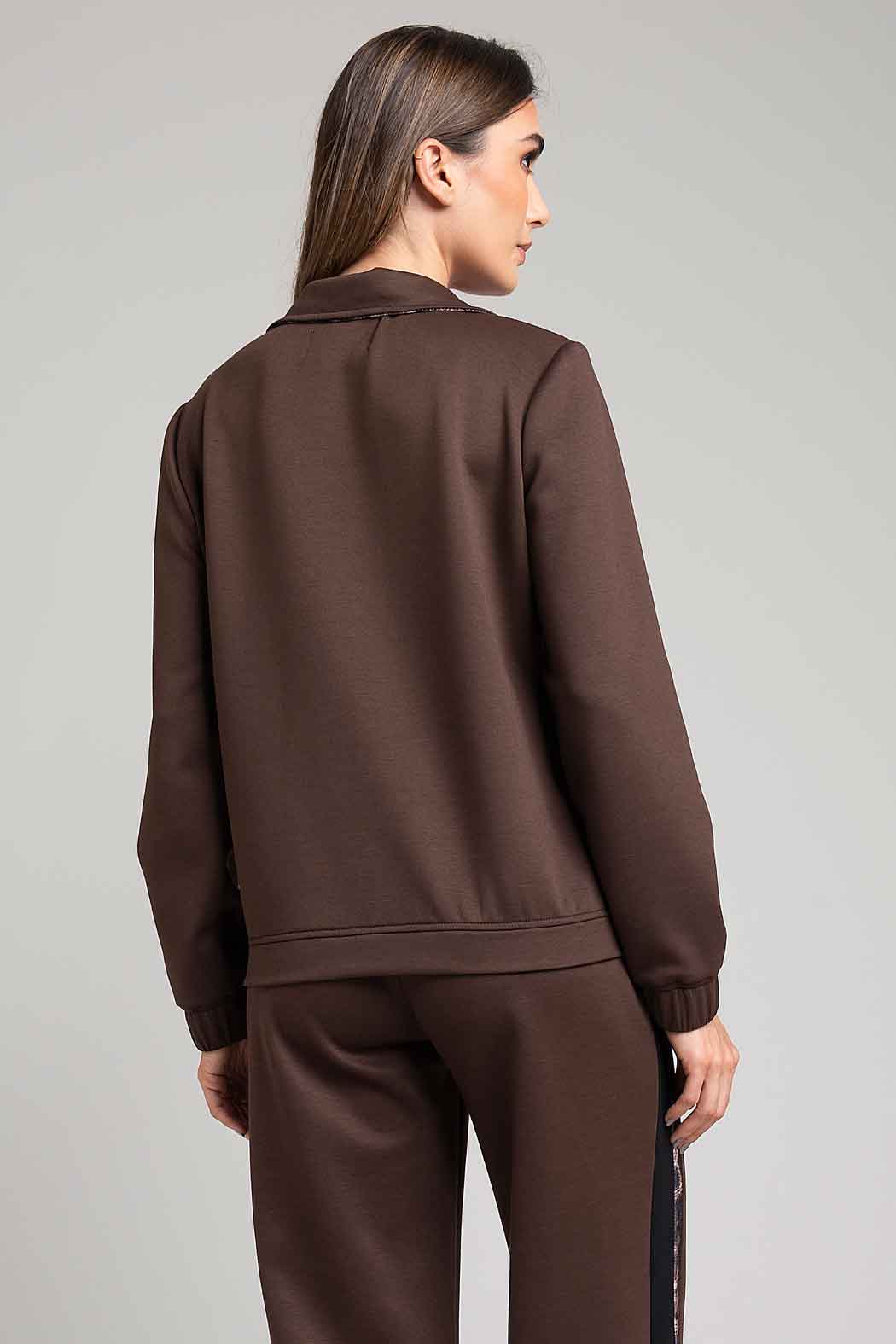 Sudadera Con Estampado Animal Print Al Frente