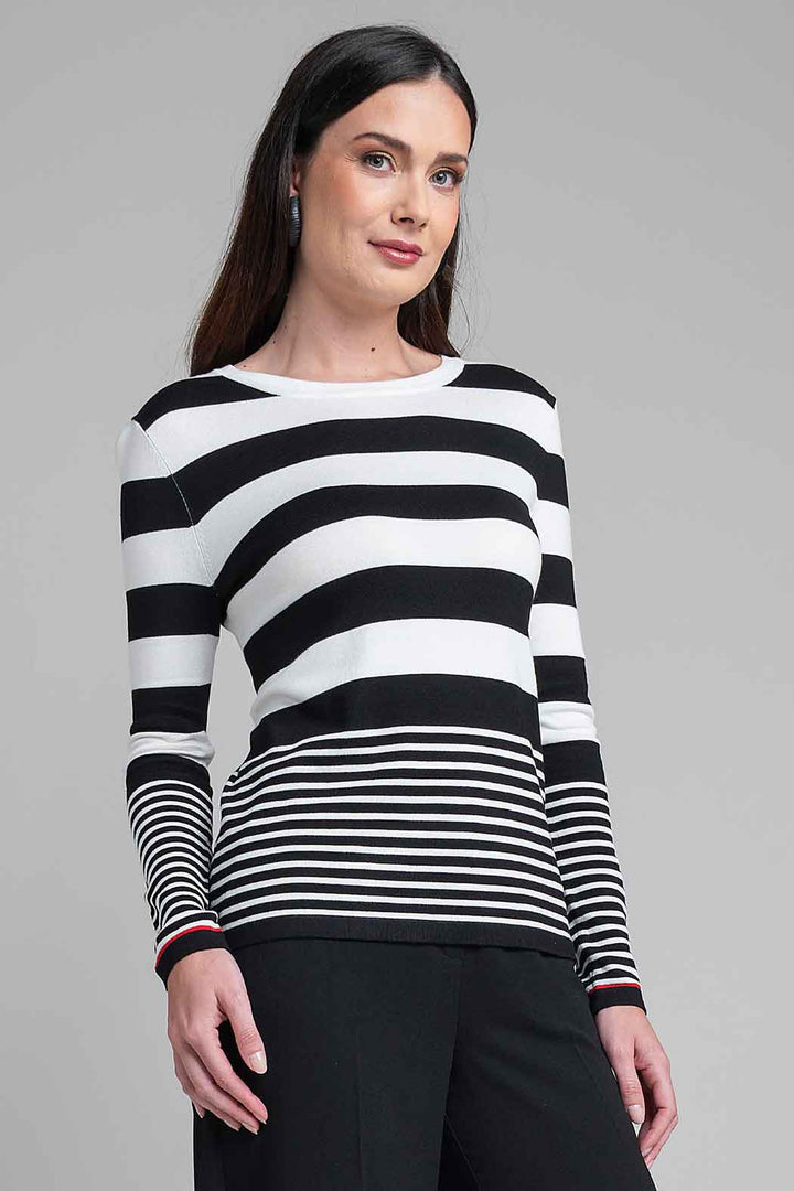 Sueter Con Estampado De Franjas