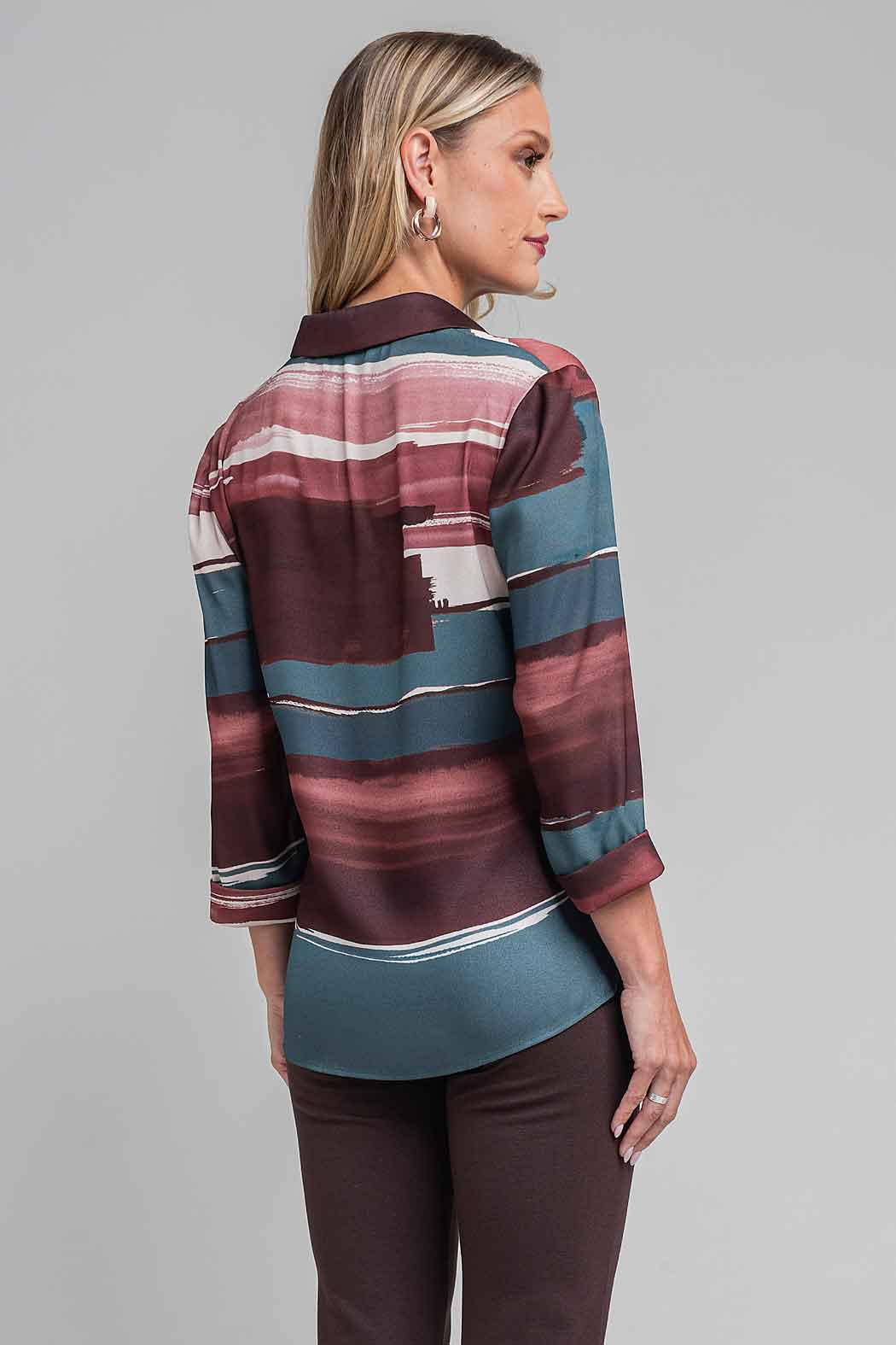 Blusa Estampada Con Manga Larga
