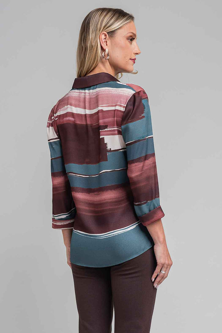 Blusa Estampada Con Manga Larga