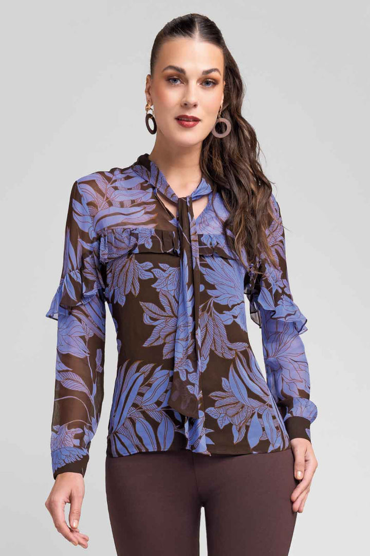 Blusa Estampada Con Manga Larga