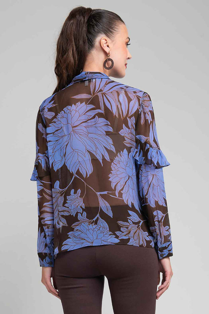 Blusa Estampada Con Manga Larga