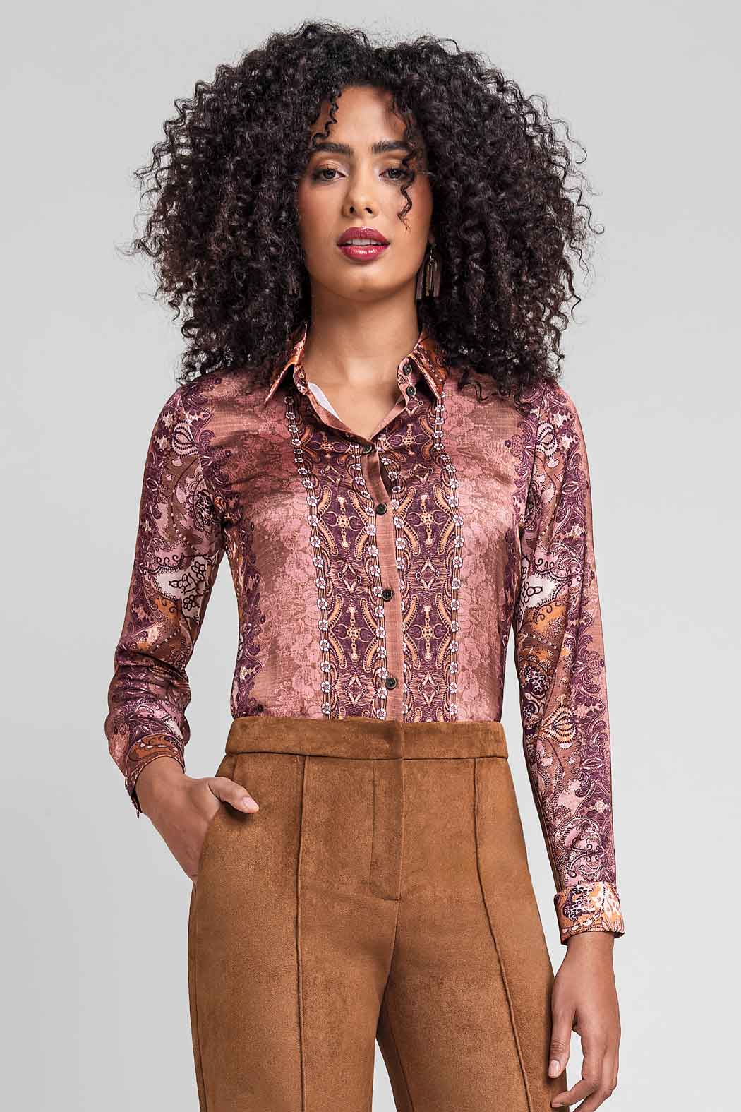 Blusa Camisera Estampada