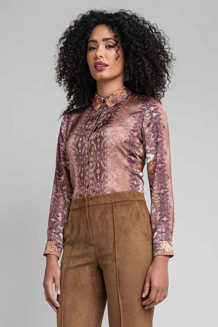 Blusa Camisera Estampada