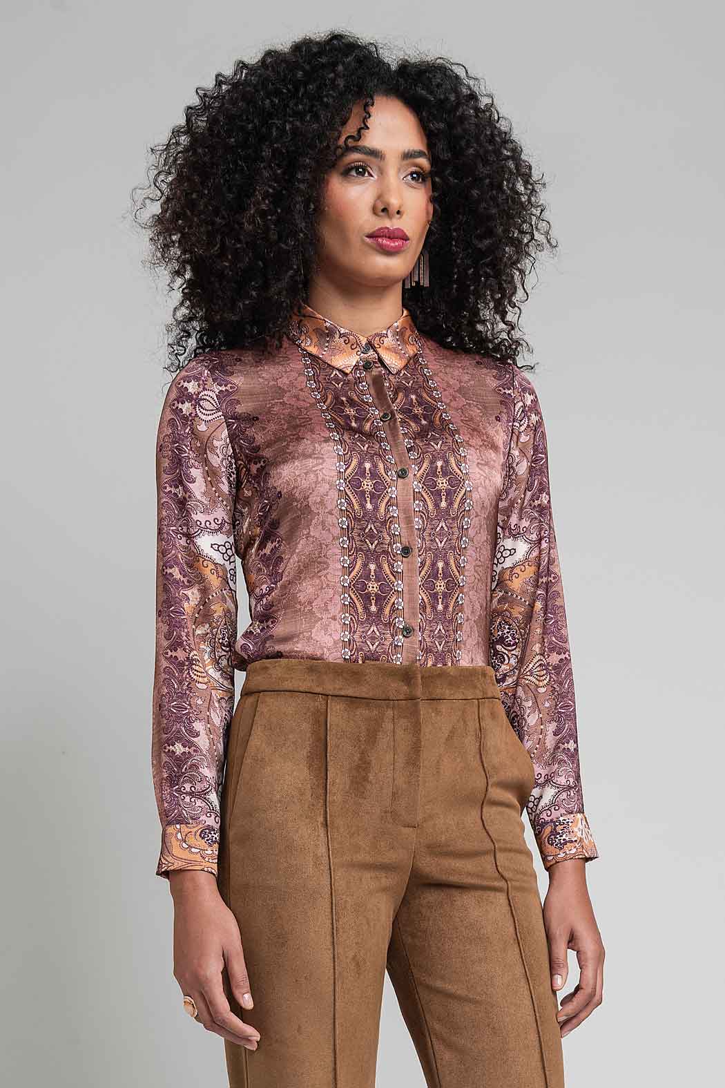 Blusa Camisera Estampada