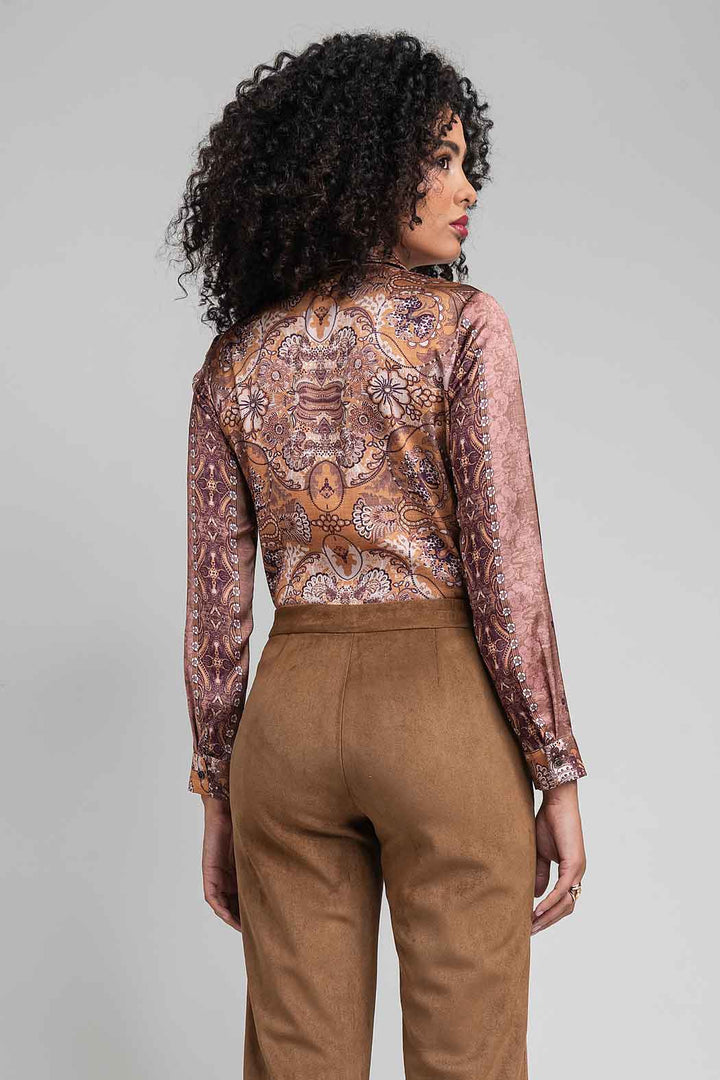 Blusa Camisera Estampada