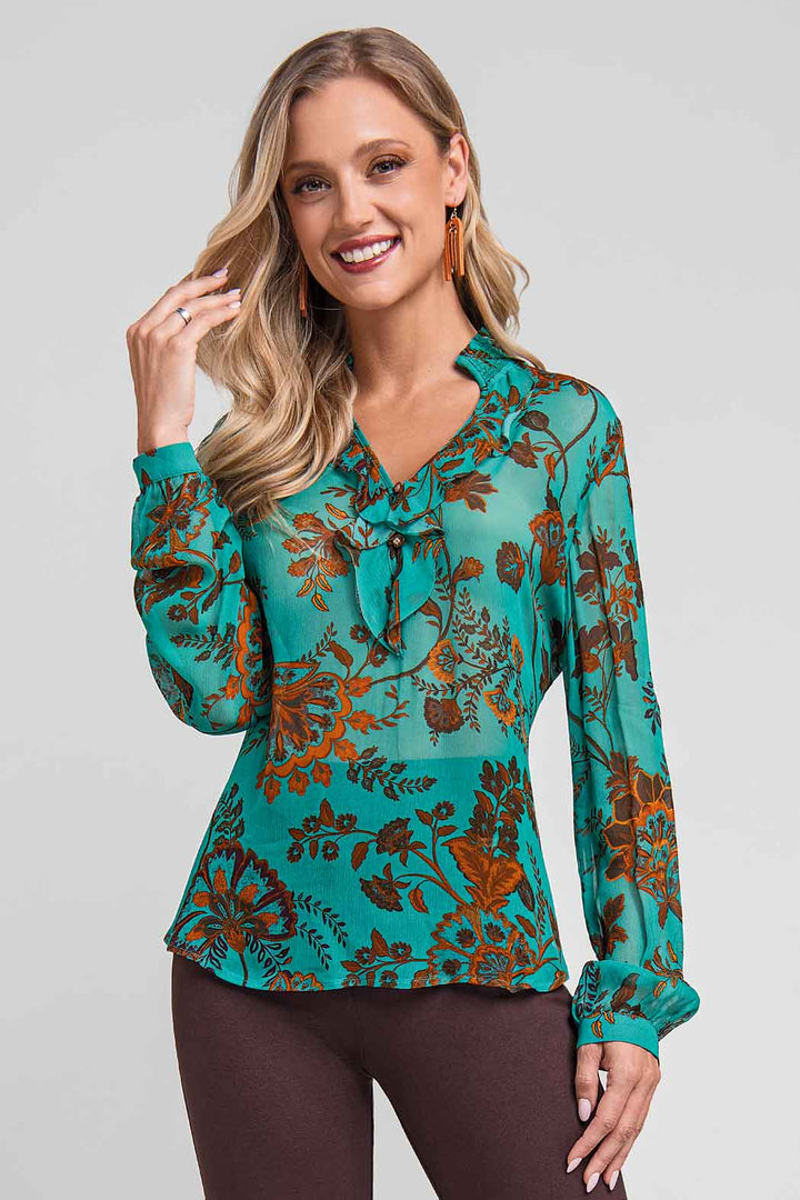 Blusa Con Estampado Floral