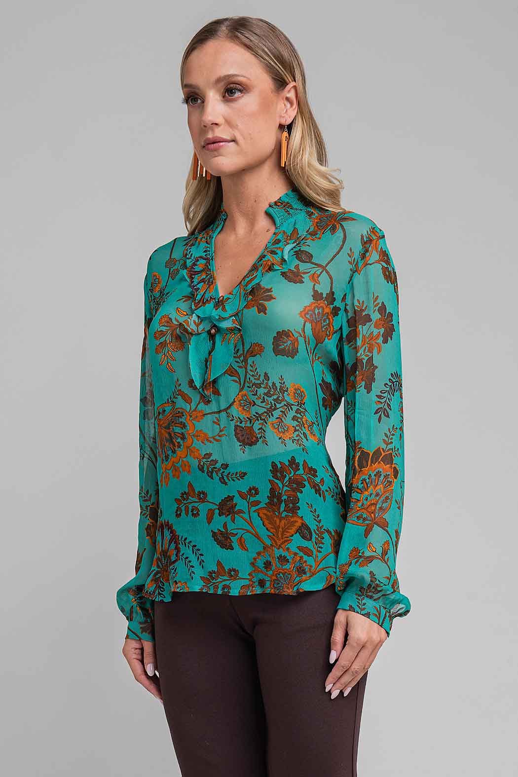Blusa Con Estampado Floral