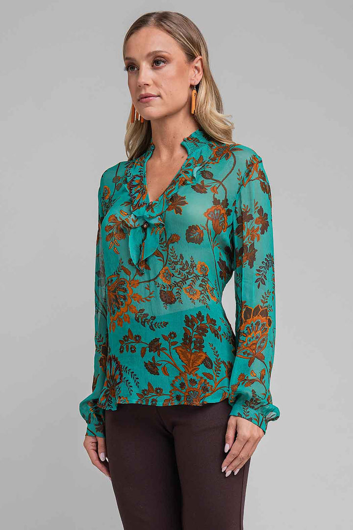 Blusa Con Estampado Floral