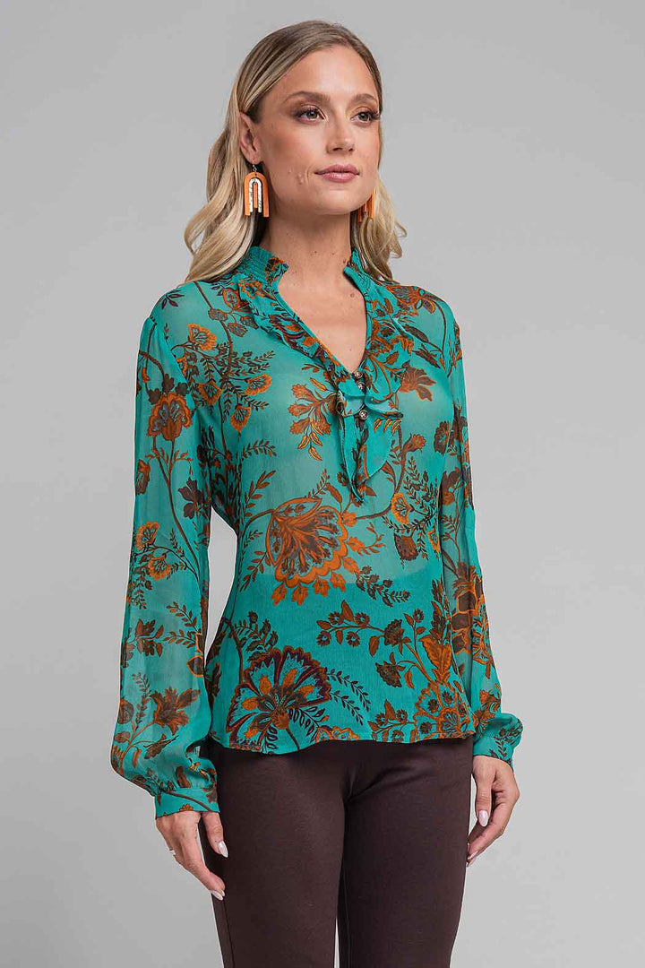 Blusa Con Estampado Floral