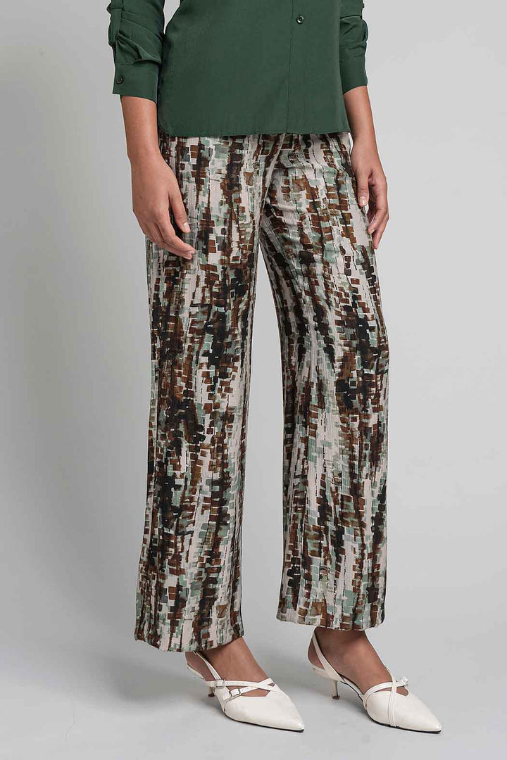Pantalon De Estampado Con Resorte En Cintura