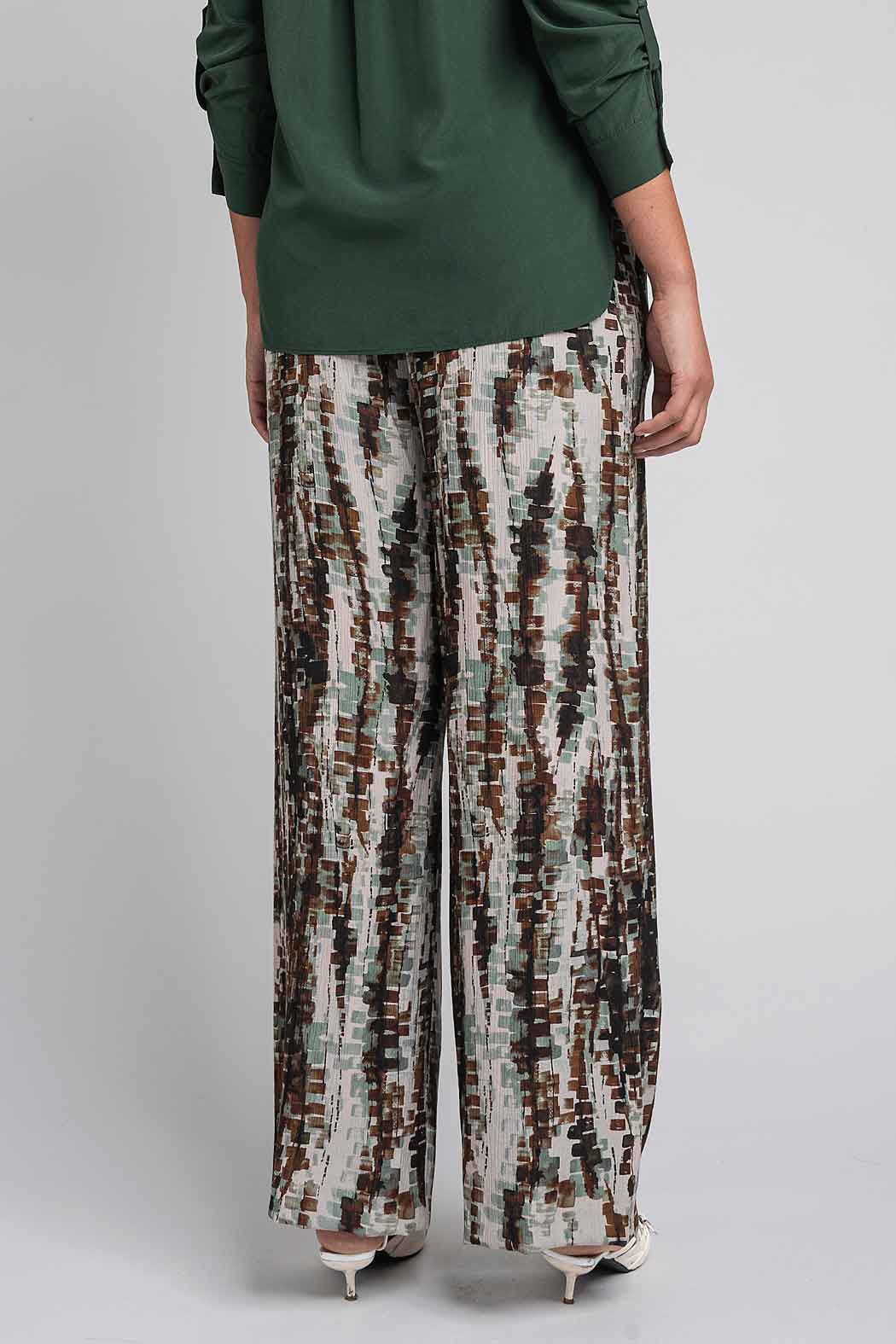 Pantalon De Estampado Con Resorte En Cintura