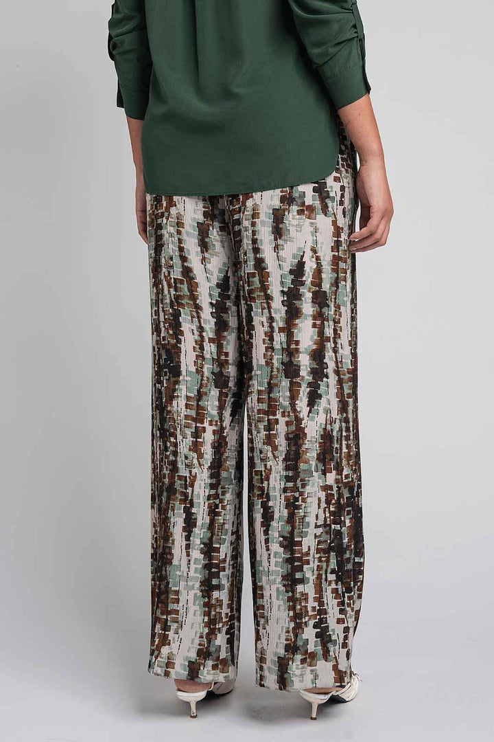 Pantalon De Estampado Con Resorte En Cintura