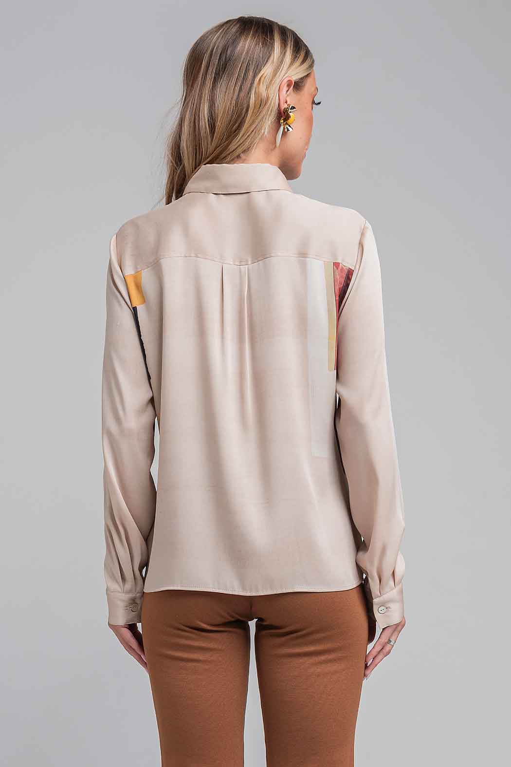Blusa Estampada De Satin
