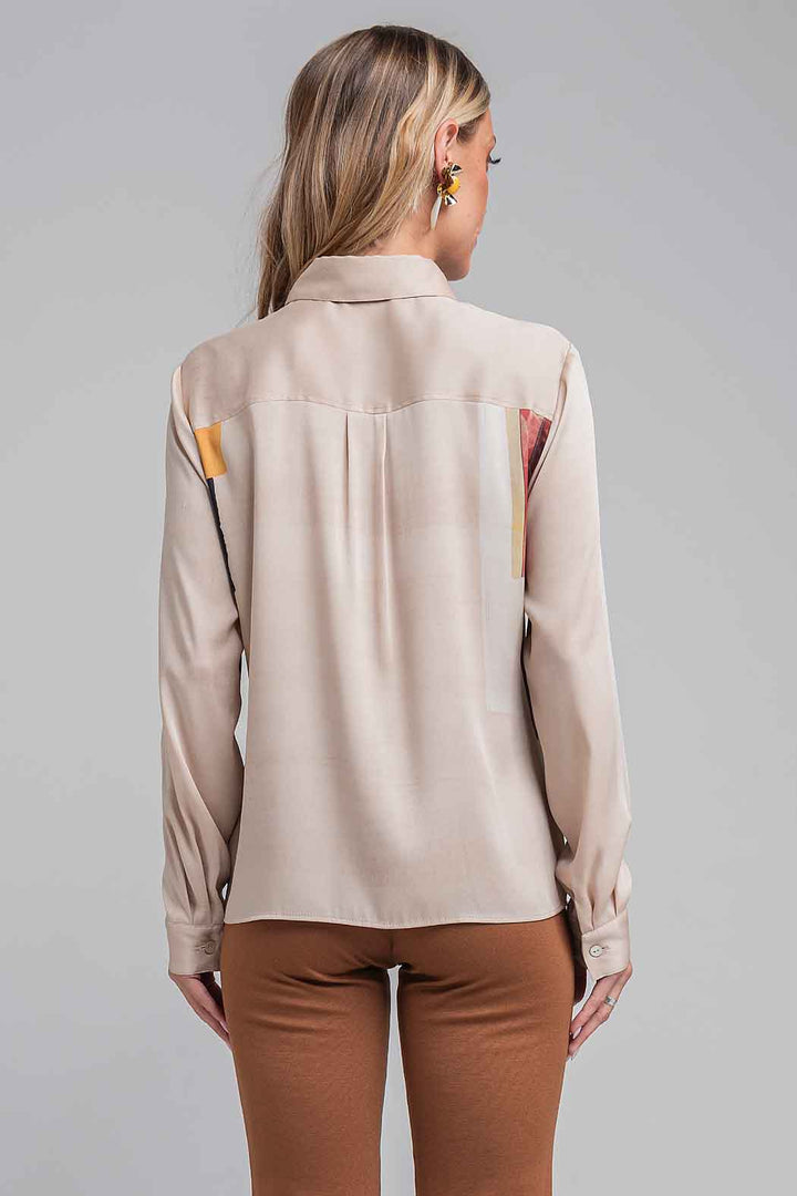 Blusa Estampada De Satin