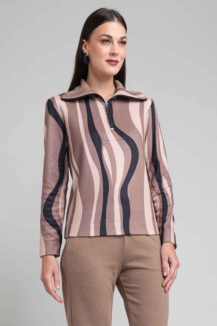Sudadera Con Estampado De Franjas
