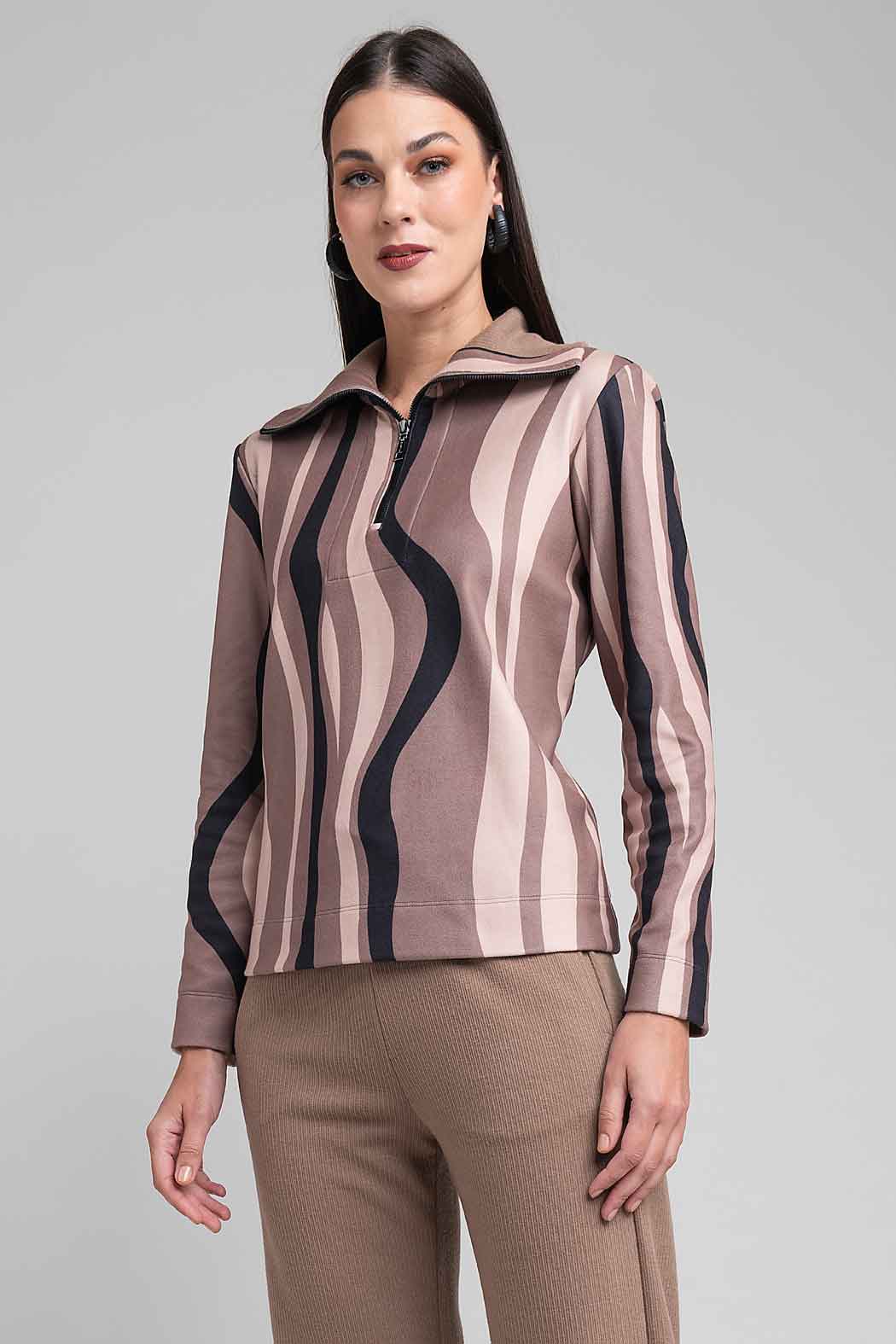 Sudadera Con Estampado De Franjas