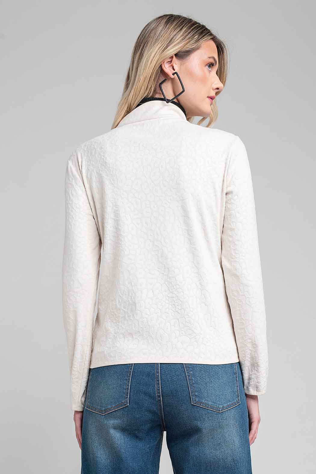 Chamarra Con Estampado Sutil De Animal Print