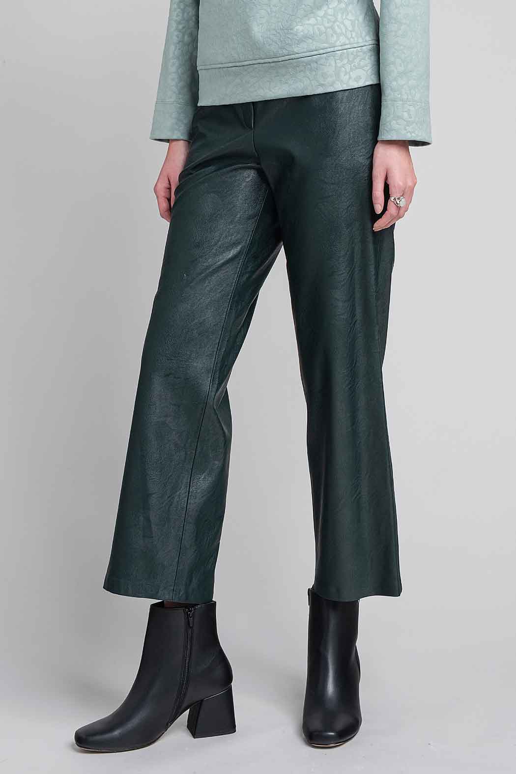 Pantalon De Vinipiel Con Resorte En Cintura