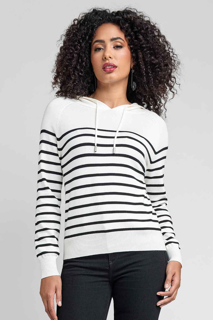 Sudadera Con Franjas Y Capucha