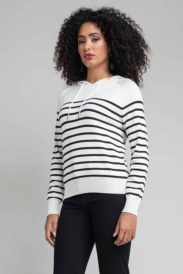 Sudadera Con Franjas Y Capucha