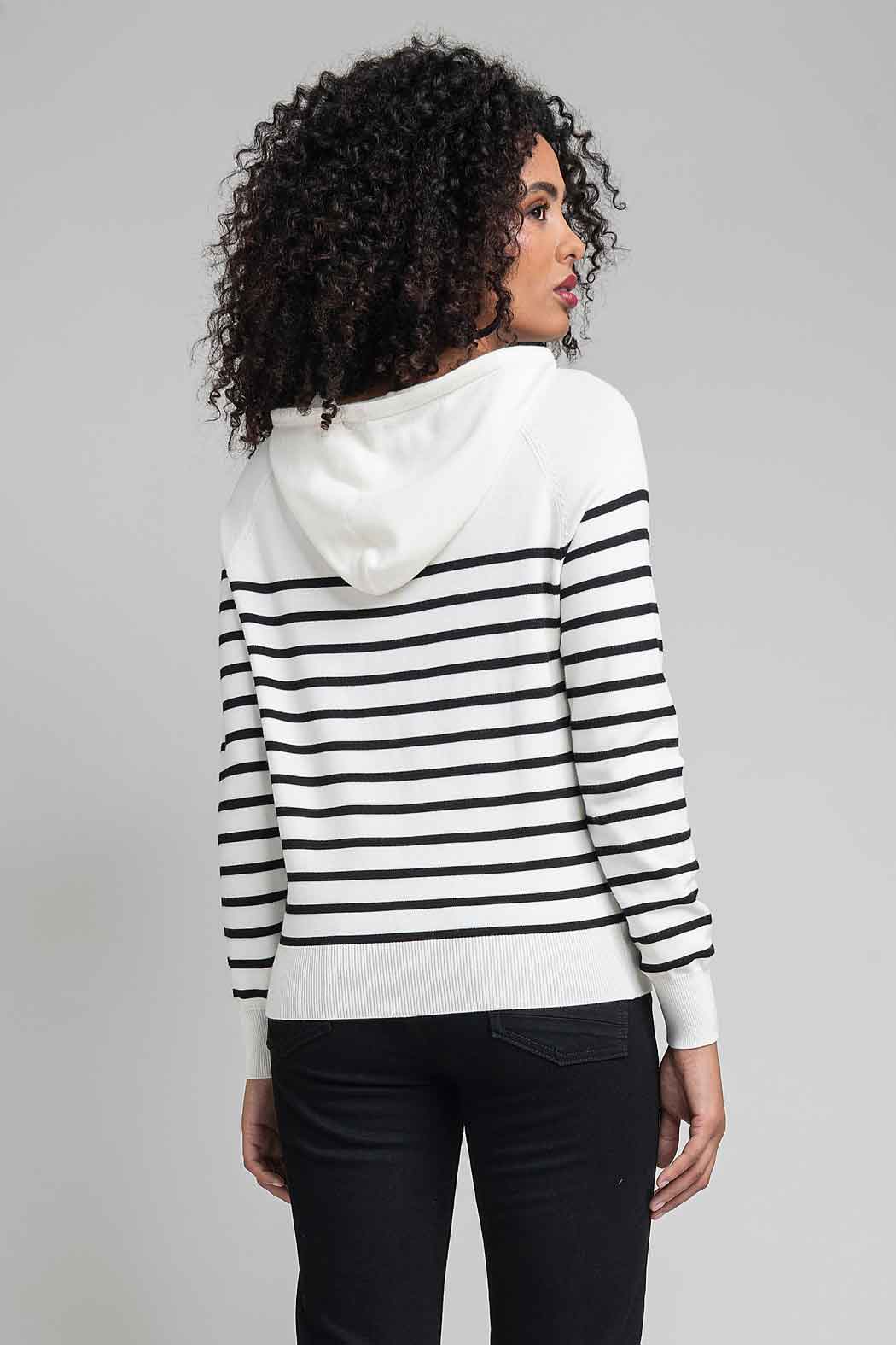 Sudadera Con Franjas Y Capucha