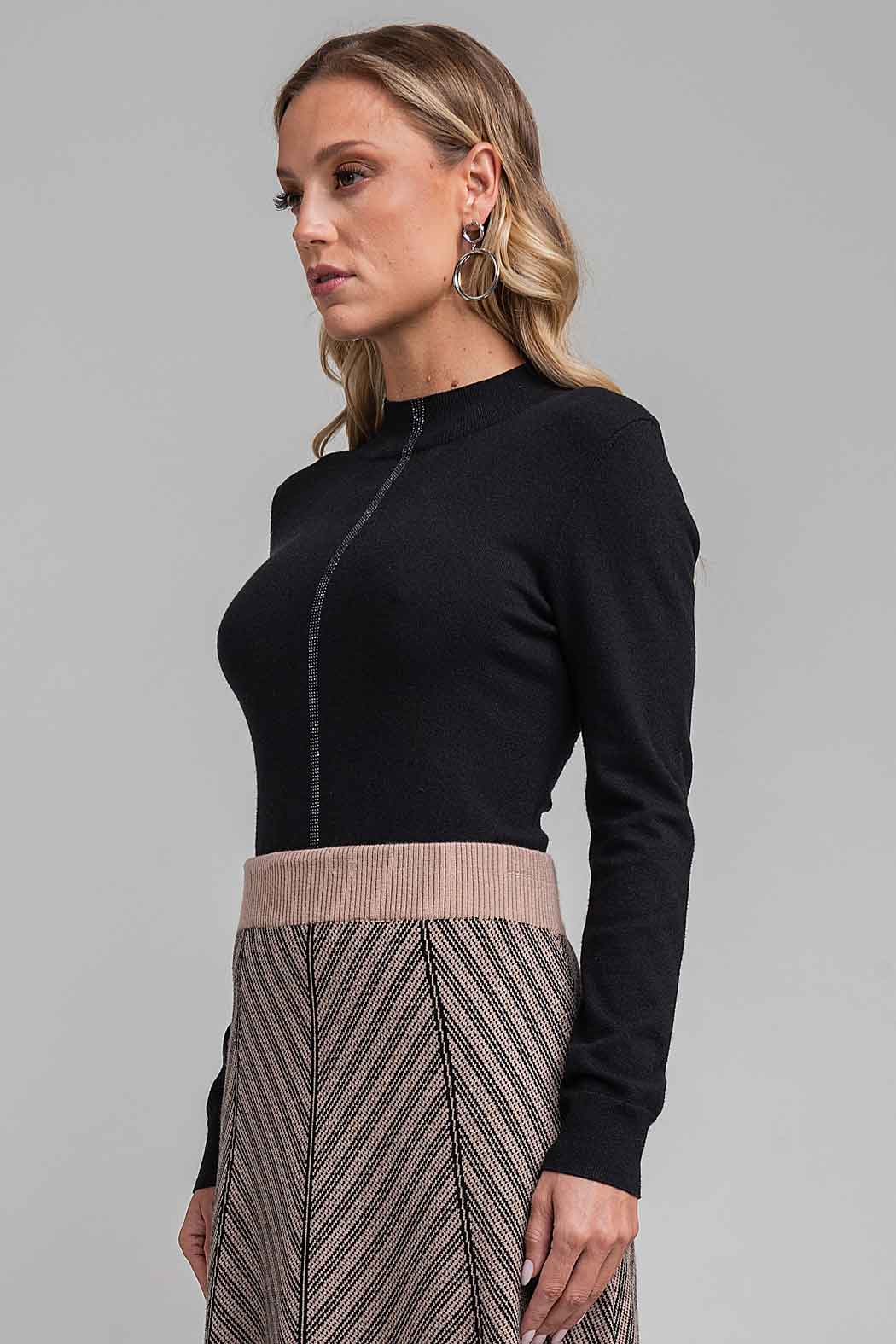 Sueter De Punto Con Cuello Alto