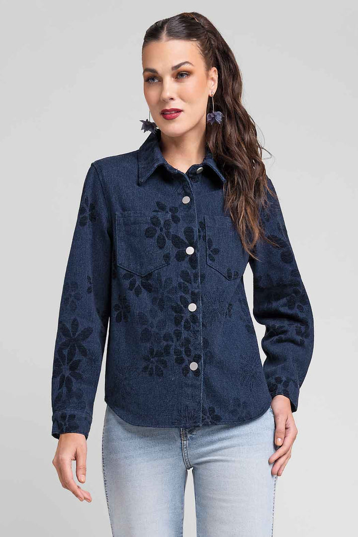 Chamarra De Mezclilla Estampada