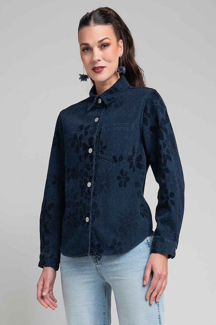 Chamarra De Mezclilla Estampada